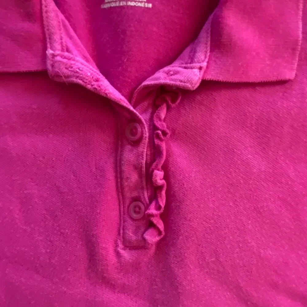 The Children's Place School Uniform Girl’s Polos Navy & Pink 2pk size 7/8